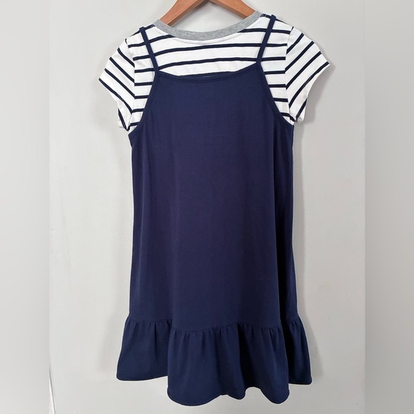 Nautica Girls Heart Logo +Striped Twofer Dress Sz Large 12-14 - Picture 5 of 5